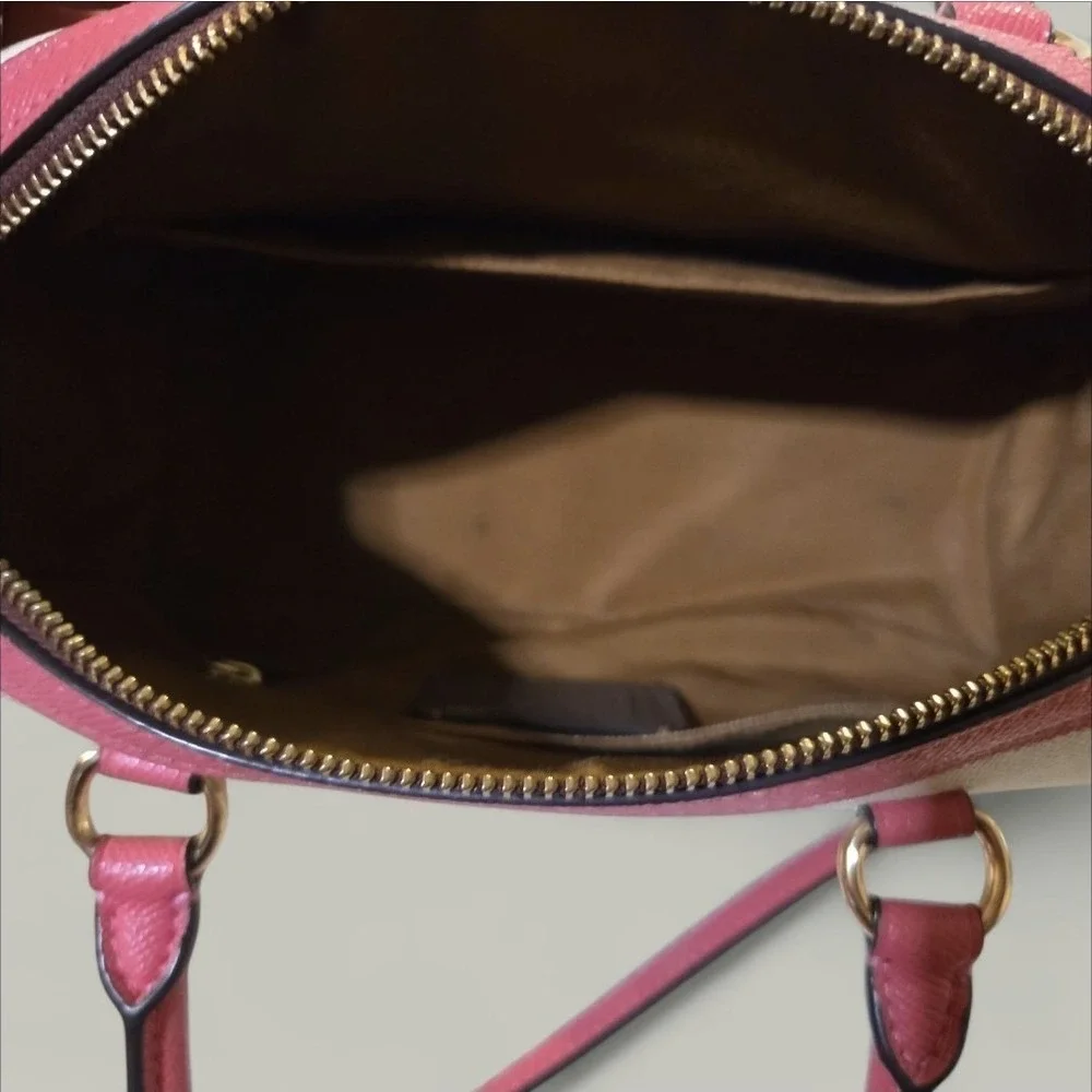 Coach Rowan Confetti Pink Mango‎ Satchel HTF